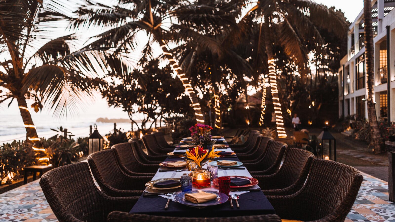 Beachside dining