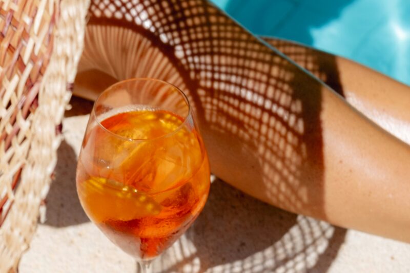 Drink by the pool