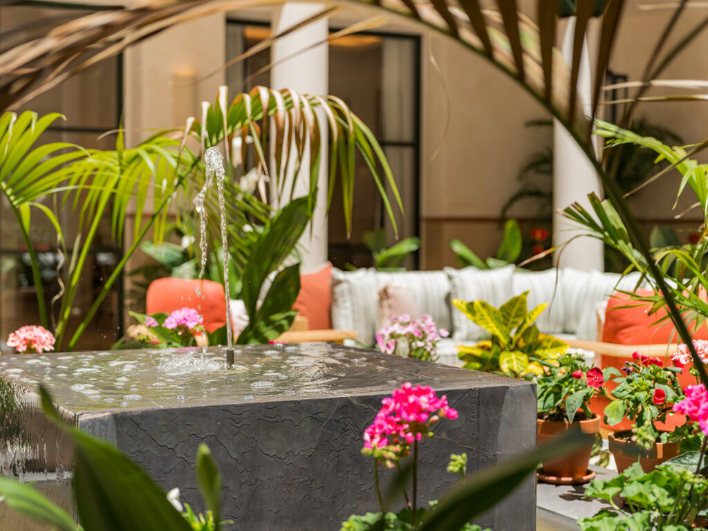 Water feature inside the courtyard