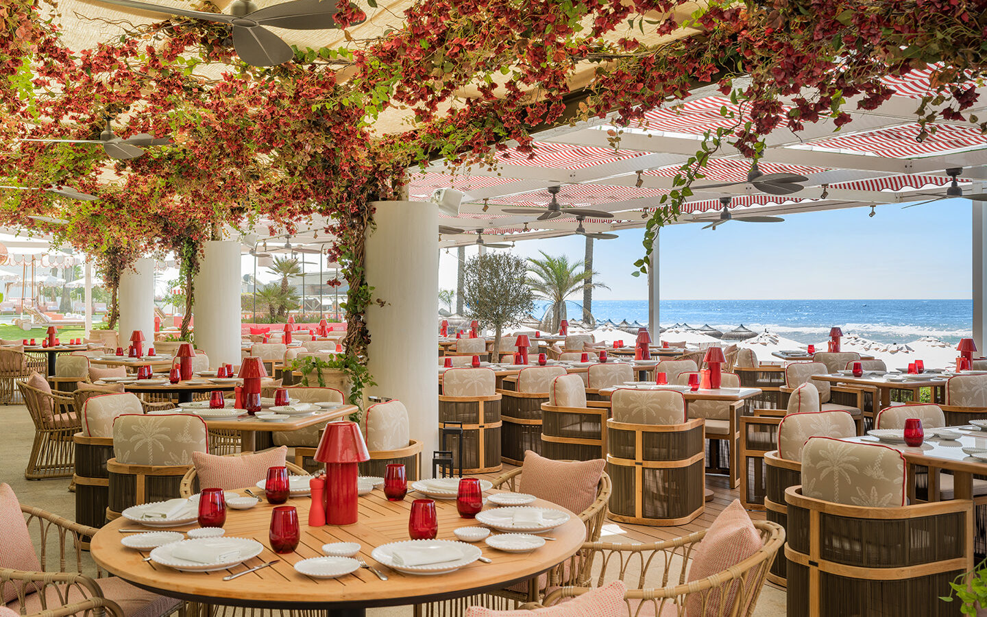restaurant setup in hotel in Marbella