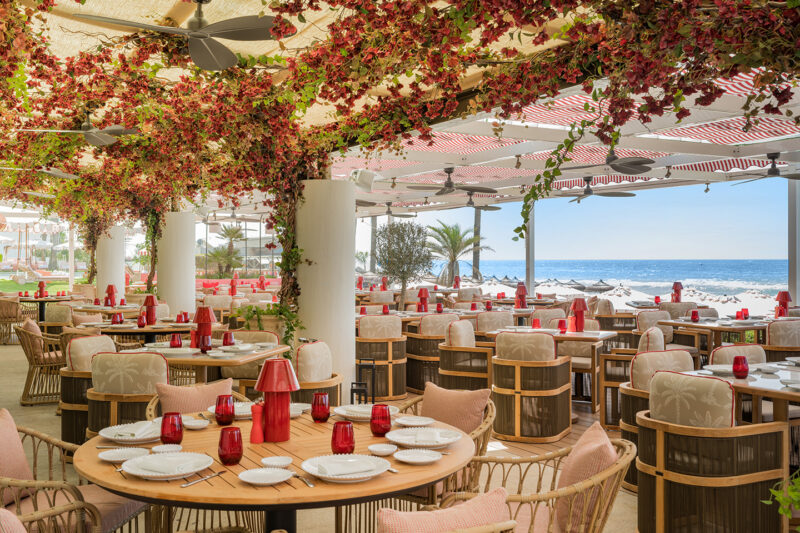 restaurant setup in hotel in Marbella