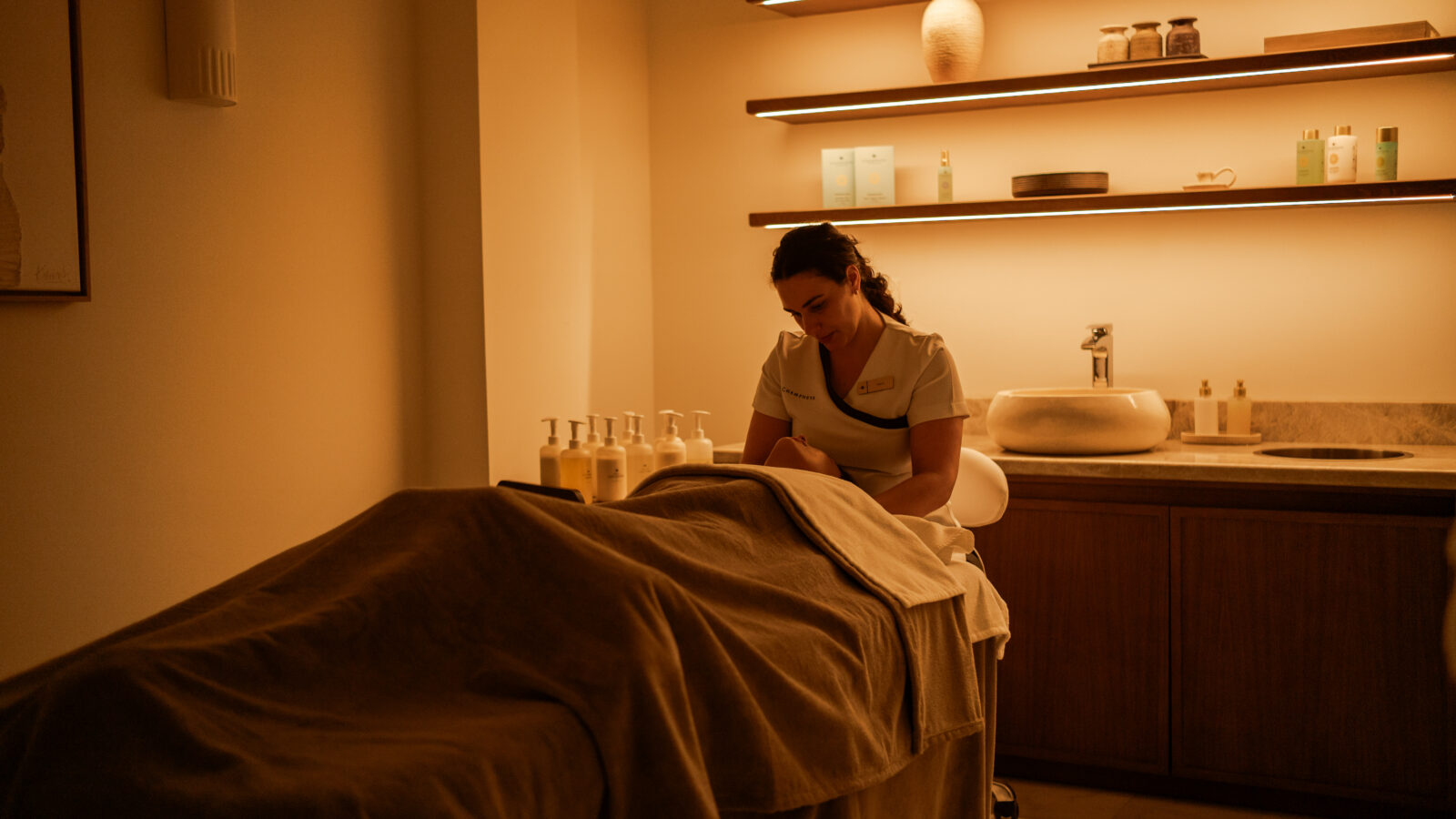 spa treatment in a hotel spa